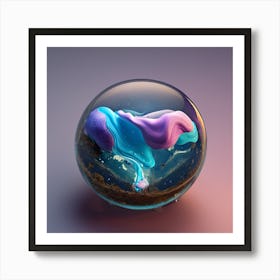 Sphere Of abstract Art Print