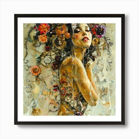 Lace - Flora Flowers Art Print