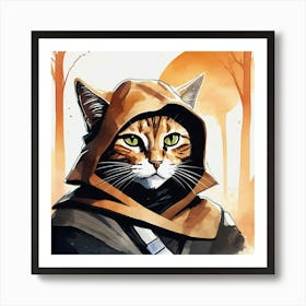 Persian Cat As A Jedi  star wars Art Print Art Print