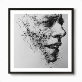 Man'S Face 1 Art Print