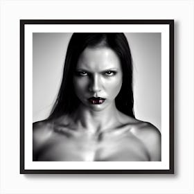 Black And White Portrait Of A Woman Art Print