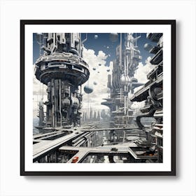 Futuristic City 22 Art Print