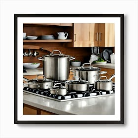 A Photo Of A Set Of Pots And Pans 2 Art Print