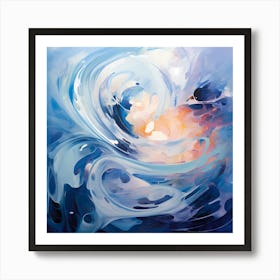 Tranquil Tints: Brushstrokes of Peaceful Pastels Art Print