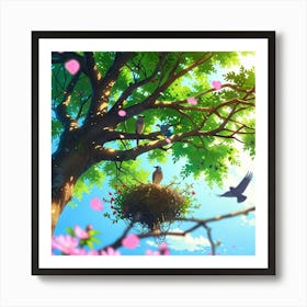 Bird In A Tree Art Print