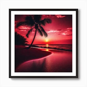Sunset At The Beach 431 Art Print
