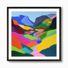 Colourful Abstract Pyrnes National Park France 2 Art Print