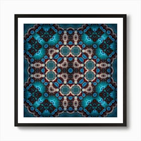 The Blue Decor Is A Wonderful Pattern 4 Art Print