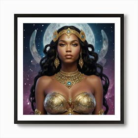 Sassy The Magic of Watercolor: A Deep Dive into Undine, the Stunningly Beautiful Asian Goddess 3 Art Print