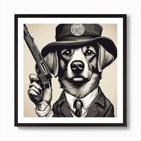 Police Dog Art Print