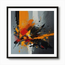 Abstract Painting That Combines Contrasting Colors 2 Art Print