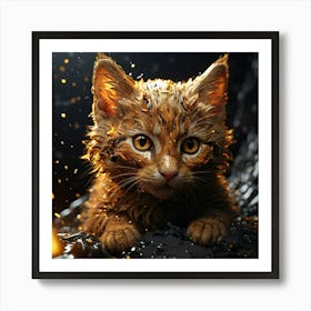 Kitty In Water Affiche