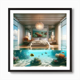Underwater Bedroom Art Print