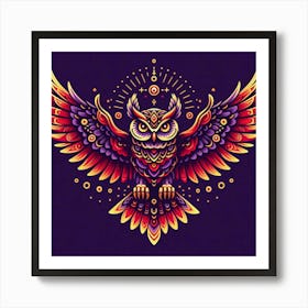 Owl Tattoo Art Print