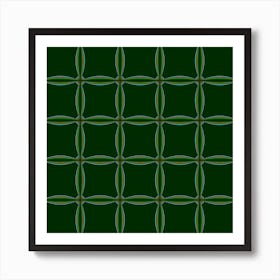 Background Pattern Design Geometric Green Art Print