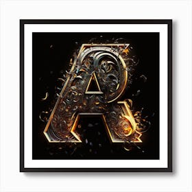 Letter A 4 Art Print