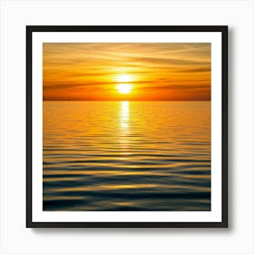 Sunset Over The Ocean Art Print