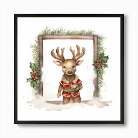 Reindeer Frame Art Print