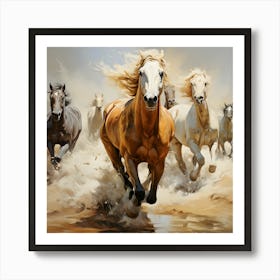 Noble Neighs Echoes Of Valor Art Print