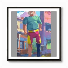 Man Standing In A City Art Print