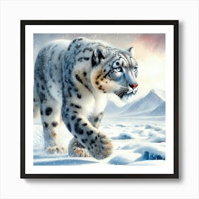 Snow Leopard 9 Art Print