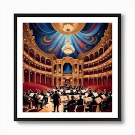 Orchestra In The Concert Hall Art Print