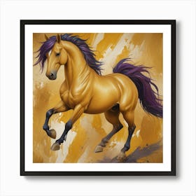 Golden Horse 10 Art Print