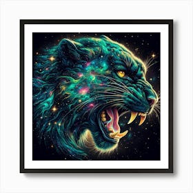 Galaxy Tiger Art Print