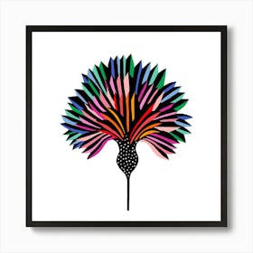 Rainbow Stem Flower Art Print