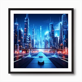 Futuristic City 44 Art Print