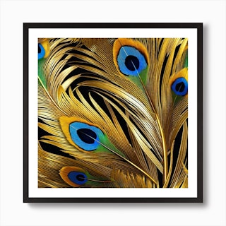 Peacock feather print by Magda Izzard