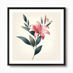 Pink Lily Art Print