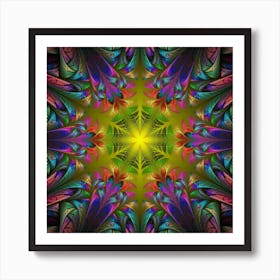 Fractal Abstract Background Pattern 6 Art Print