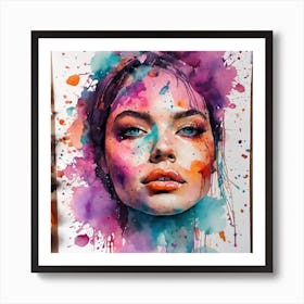 Watercolor Of A Woman 2 Art Print