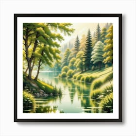 Landscape Painting 240 Art Print