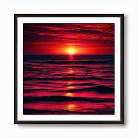 Sunset Over The Ocean 48 Art Print