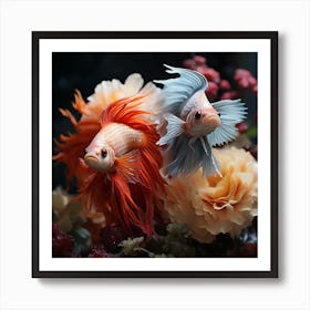 Siamese Betta Fish 1 Art Print