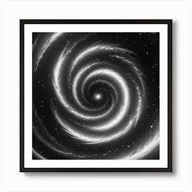 Black and White Abstract Art 373 Art Print