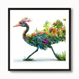 Peacock Watercolor Illustration Art Print