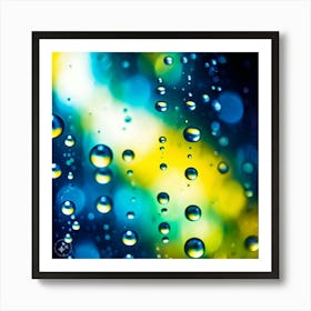 Raindrops Mid fall AI Art Print