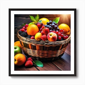 Basket Of Fruit 14 Art Print