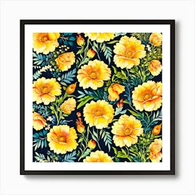 Yellow Flowers Art Print