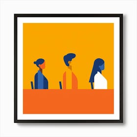 Portrait Of A Group Of People Art Print