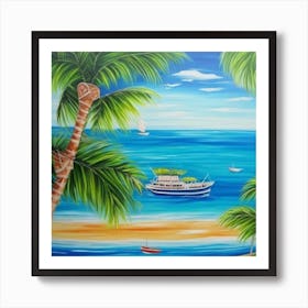 Boat On The Beach 5 Art Print