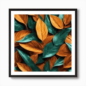 Abstract Leaves Art Print