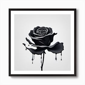 Black Rose Art Print