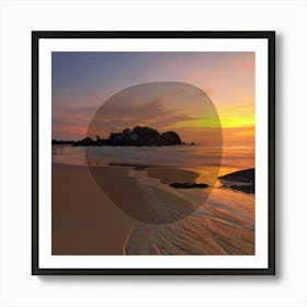 Sunset On The Beach Art Print