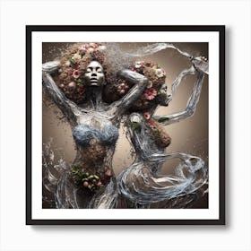 Water Women Art Print