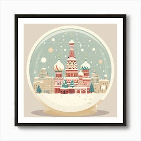 Moscow Russia 2 Snowglobe Art Print