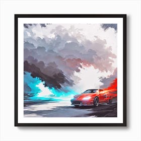 Nissan Sports Car Art Print